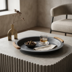 سینی چای استیل رنگی قطر 34 - کد 51