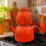 کتری قوری لعابی (2 لیتر و یک لیتر) - کد 54